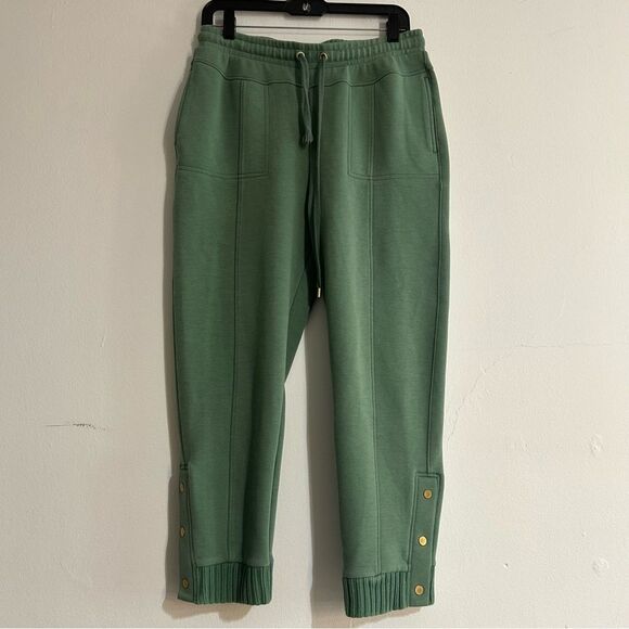 Anthropologie Saturday Sunday Dylan Cropped Joggers Sage Green Size Medium - Picture 2 of 11